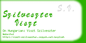 szilveszter viszt business card